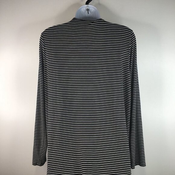 J Jill Wearever Collection Open Front Stripes Long Cardigan Size MP - Picture 7 of 10